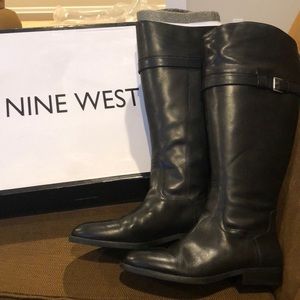 Nine West Wide Calf Leather Boots